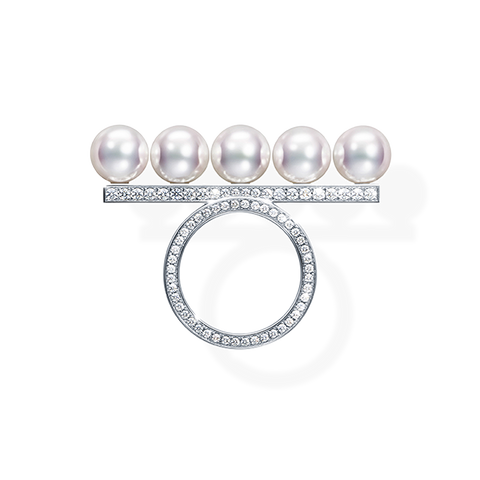 Balance Diamond Paved Ring