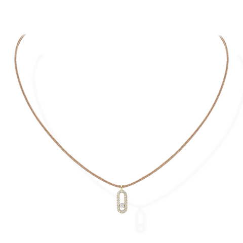 Messika Cares Paved Cord Necklace Beige