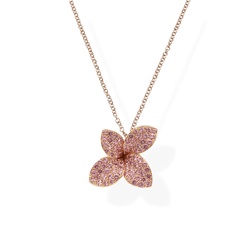 Petit Garden Necklace Pink Sapphires