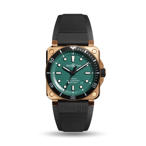 BR 03-92 Diver Black & Green Bronze