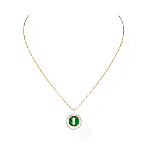 Lucky Move Necklace SM Paved Malachite