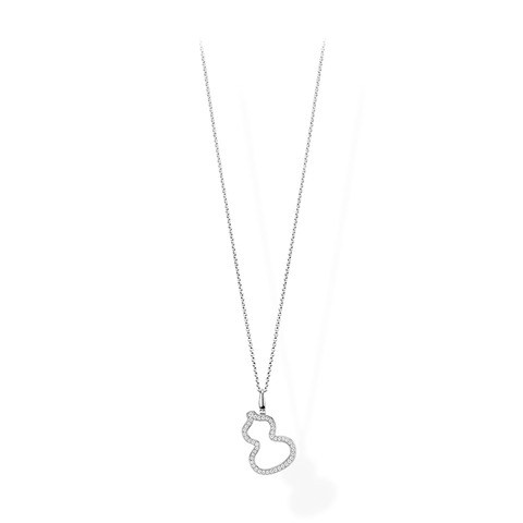 Wulu Pendant in White Gold with Diamonds