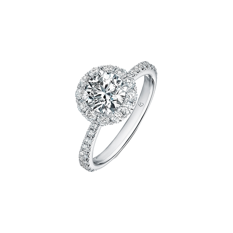 Vela Halo Ring with Diamond Band 0.70 ct