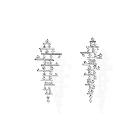 Barre Multi-Row Drop Earrings 6.75 ct TDW