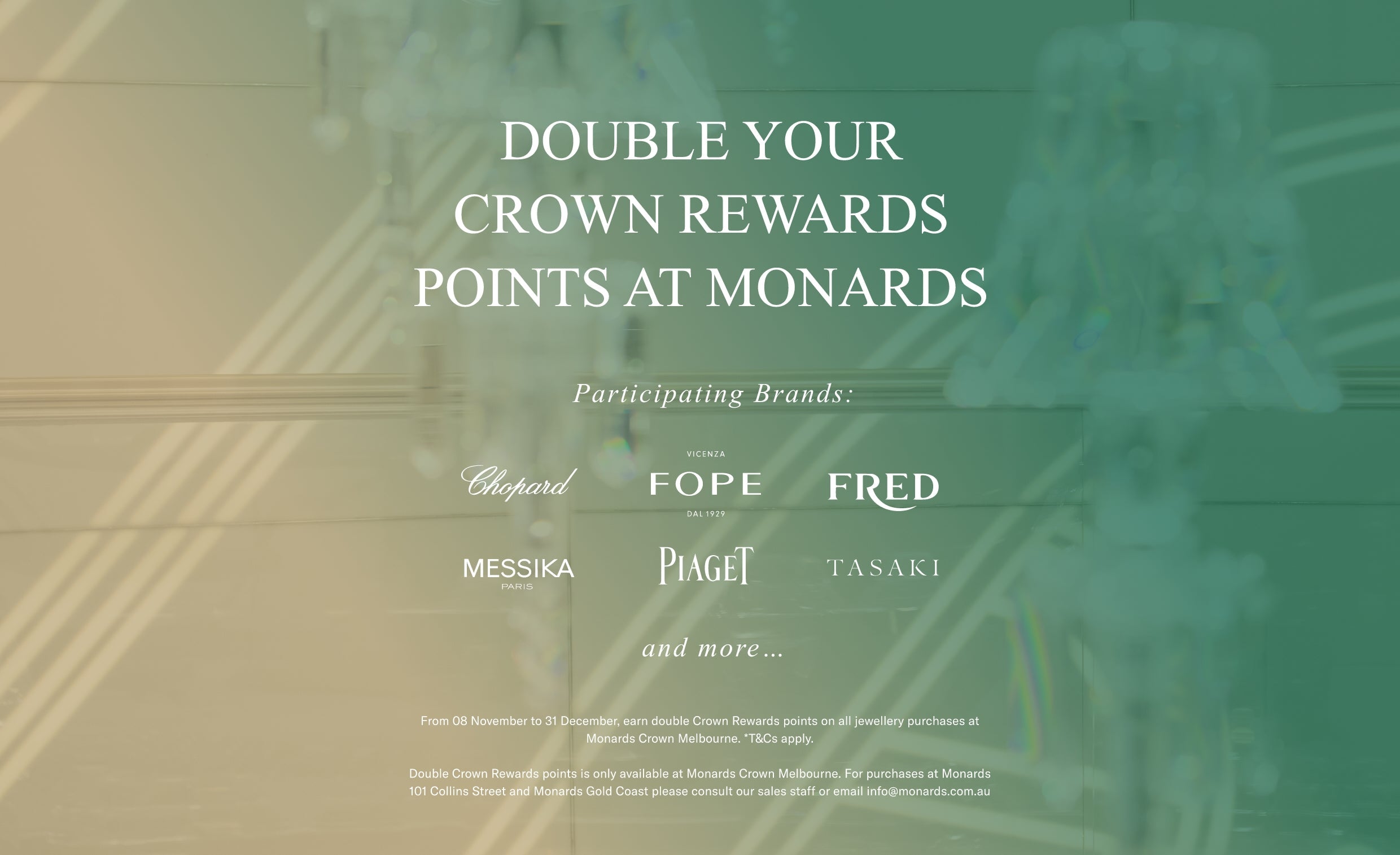 Double Your Crown Rewards Points at Monards 2025