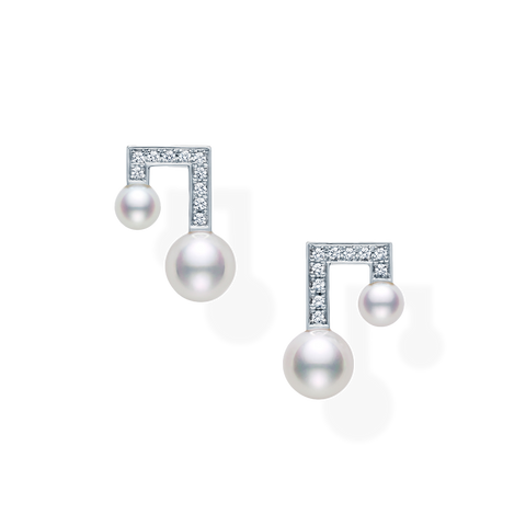 Balance Note Paved Earrings