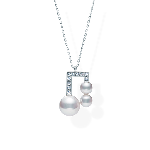 Balance Note Paved Necklace