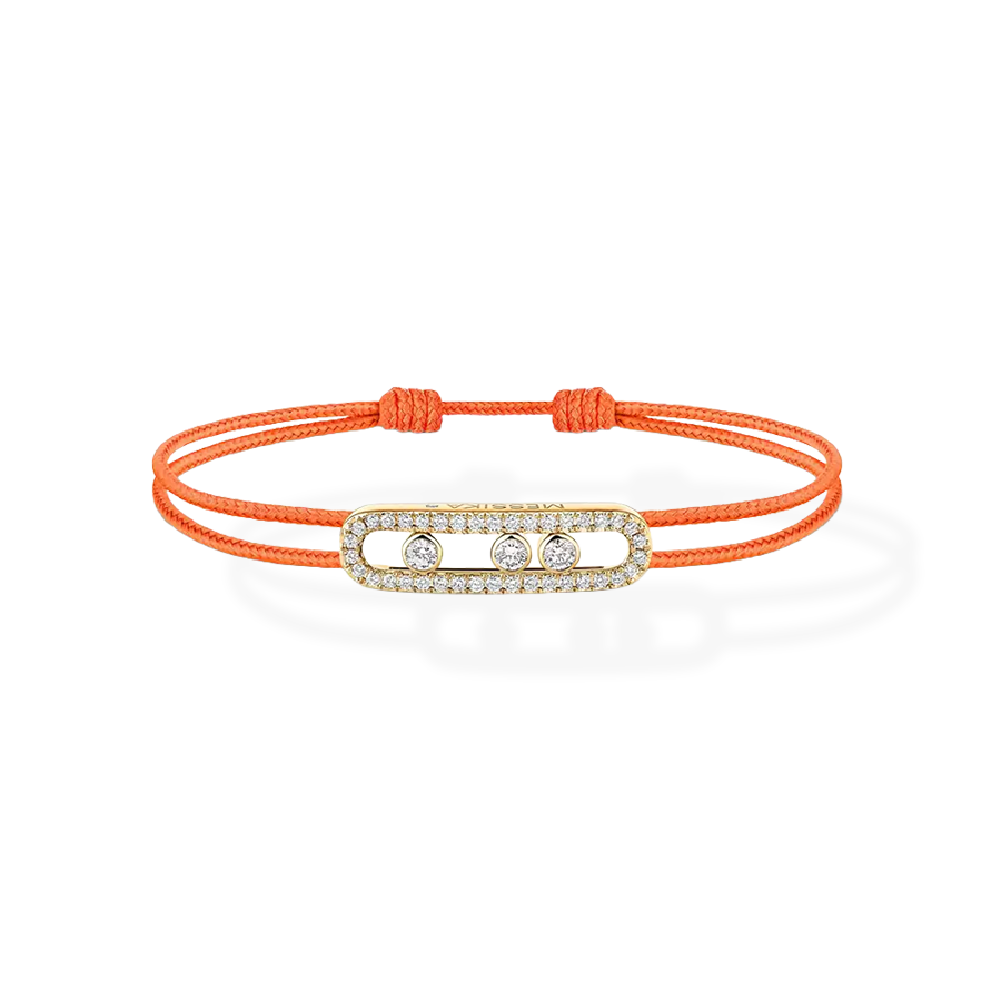 Messika Care(s) Orange Cord Pavé Bracelet