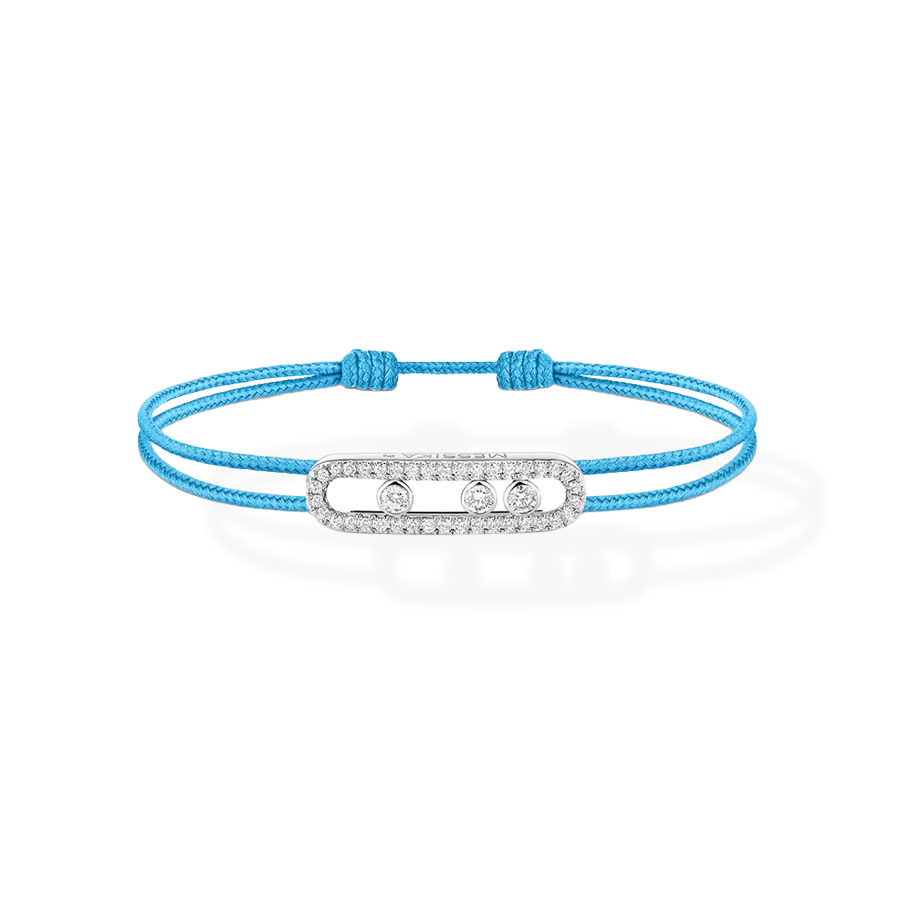 Messika Care(s) Blue Cord Pavé Bracelet
