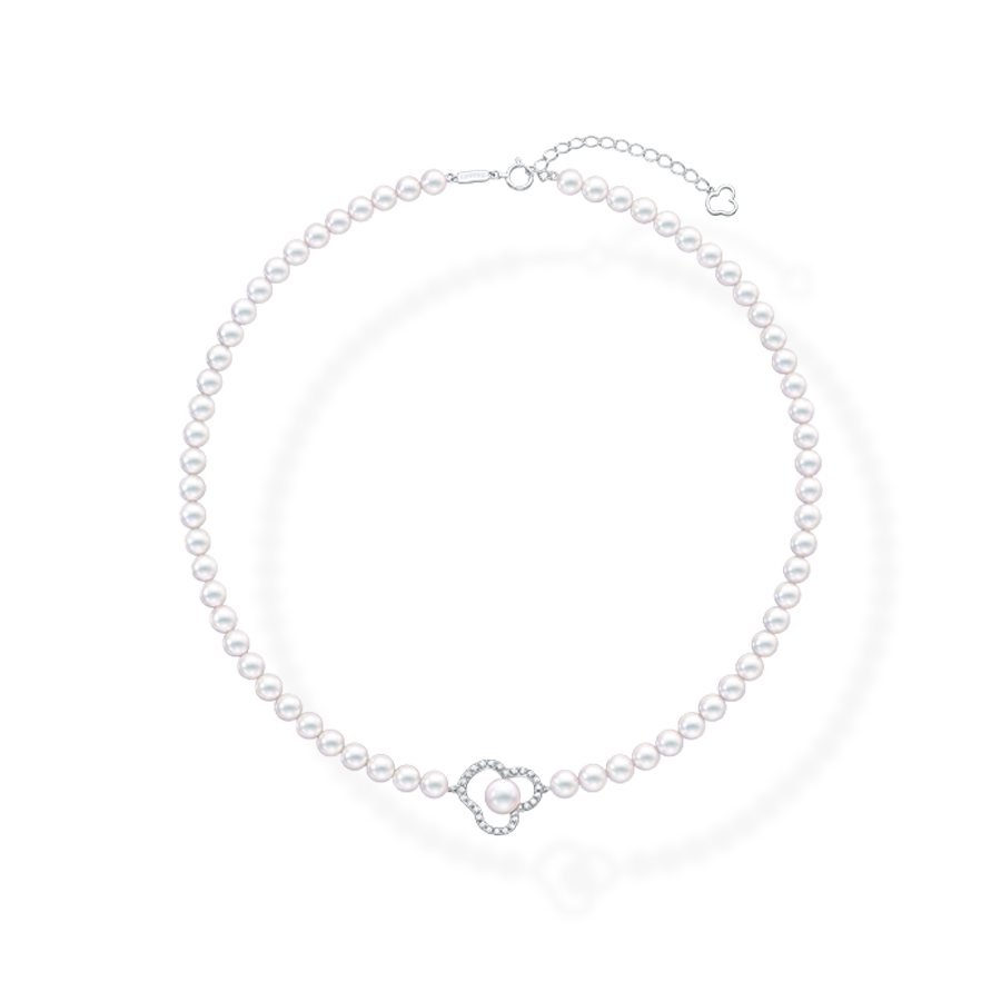 Chants Signature Diamond Pave Necklace