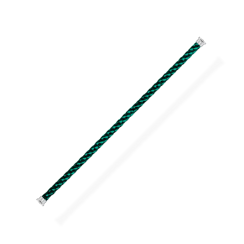 Cable for Large Model Buckle in White Gold Emerald Green