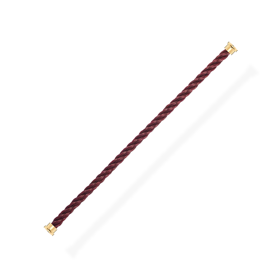 Cable for Large Model Buckle in Yellow Gold Garnet