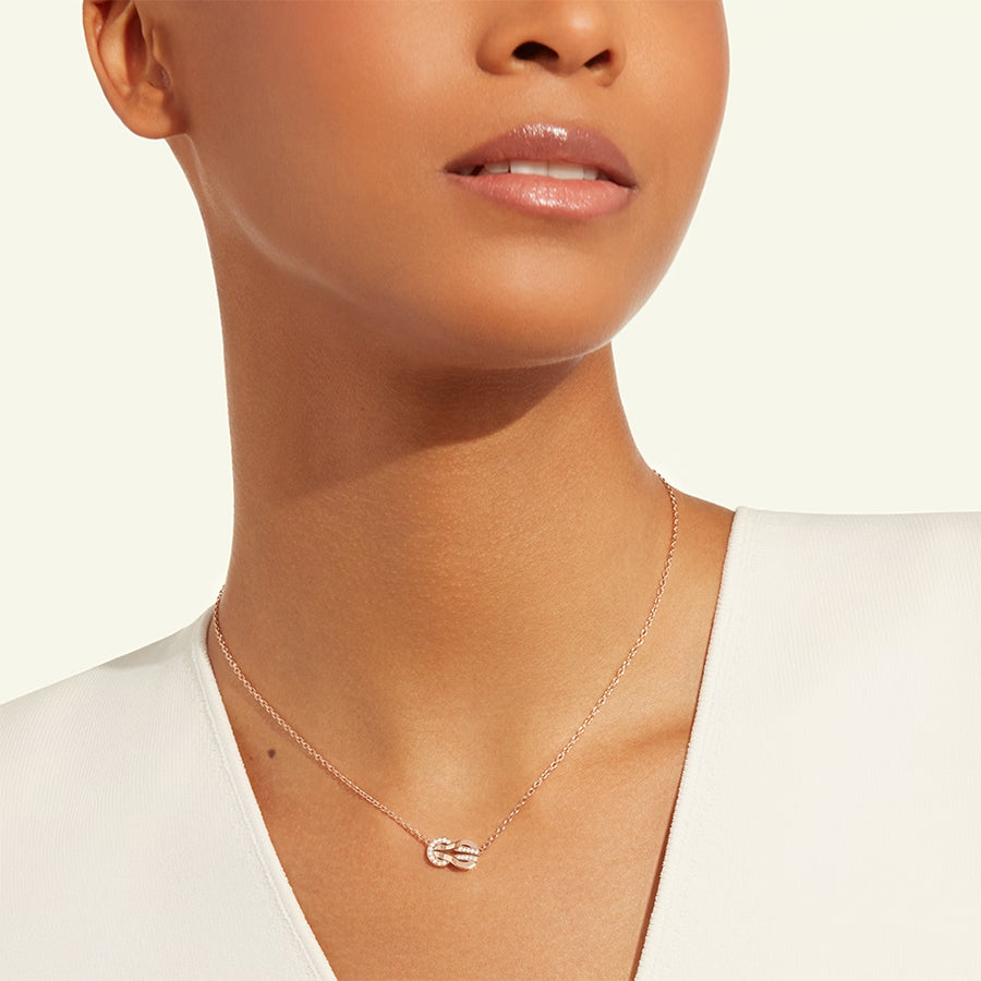 Chance Infinie Necklace Pink Gold Diamonds