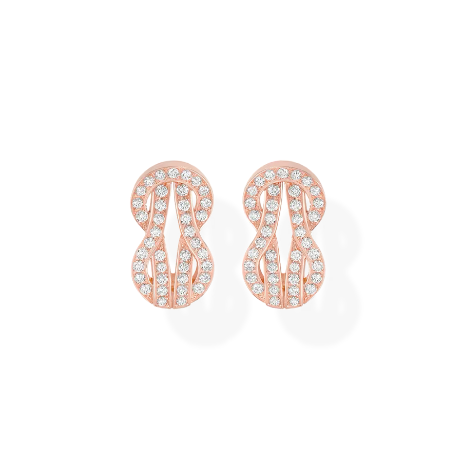 Chance Infinie Earrings MM Pink Gold Diamonds
