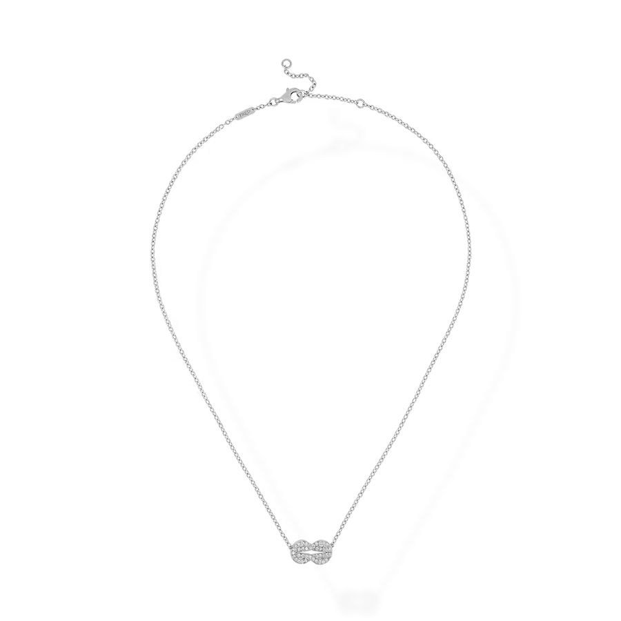 Chance Infinie Necklace White Gold Diamond Paved