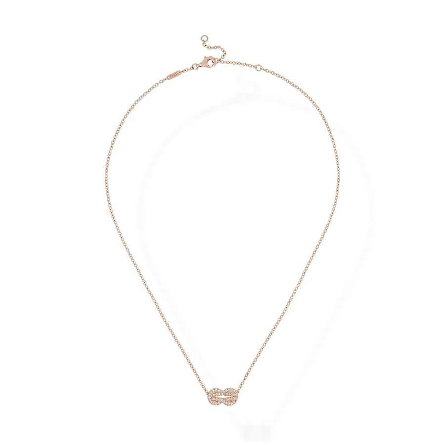 Chance Infinie Necklace Pink Gold Diamond Paved