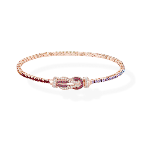 Chance Infinie Medium Pink Gold Diamonds and Rubies Paved