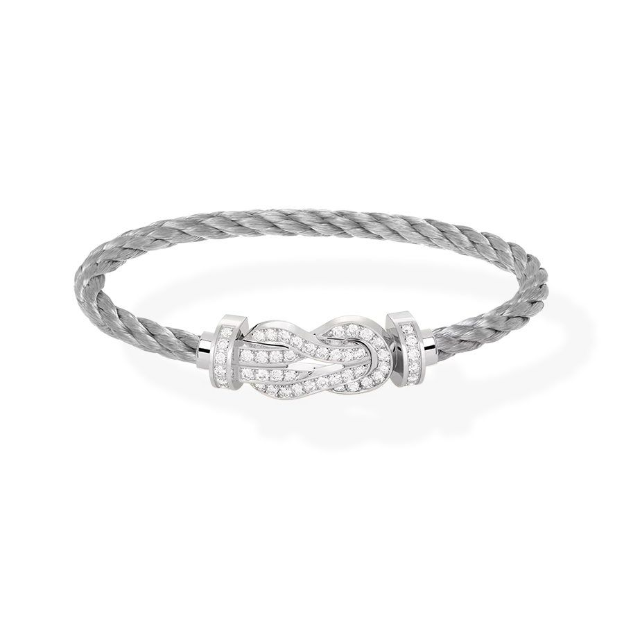 Chance Infinie Buckle Large White Gold Diamond Paved