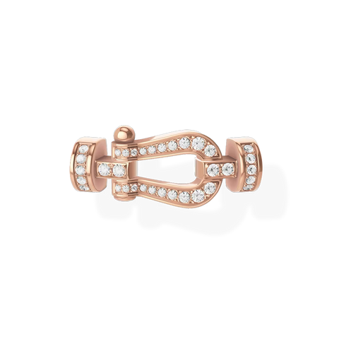 Force 10 Buckle Medium Pink Gold Diamond Paved