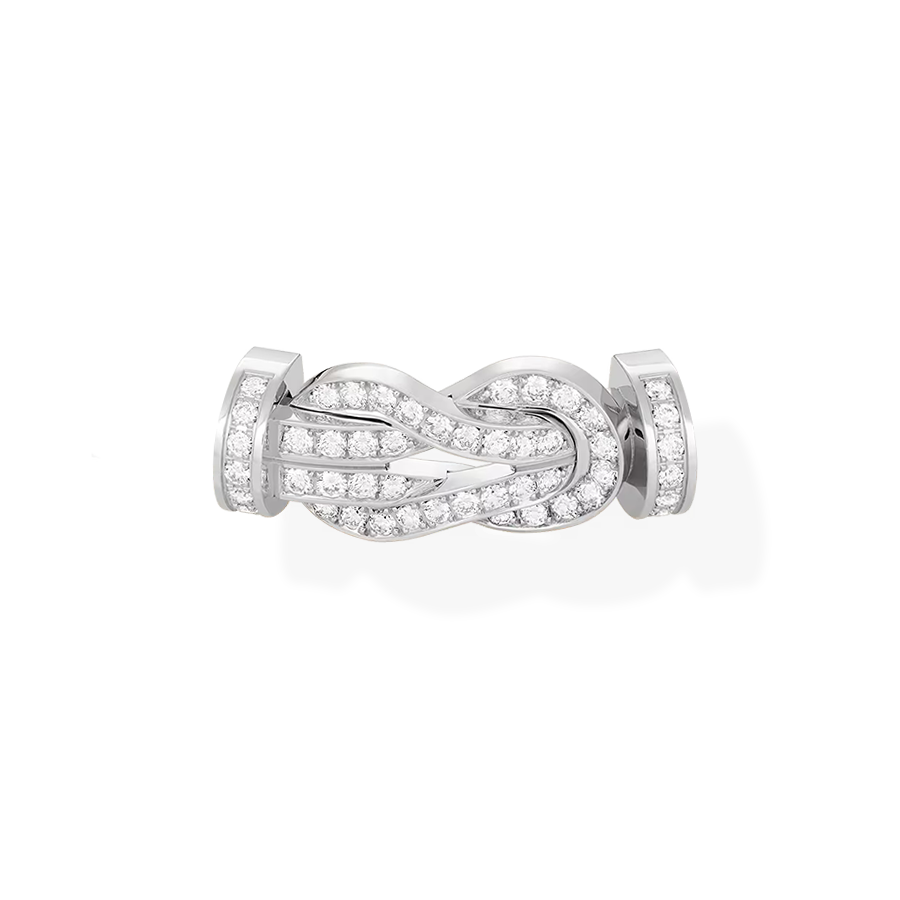 Chance Infinie Buckle Large White Gold Diamond Paved