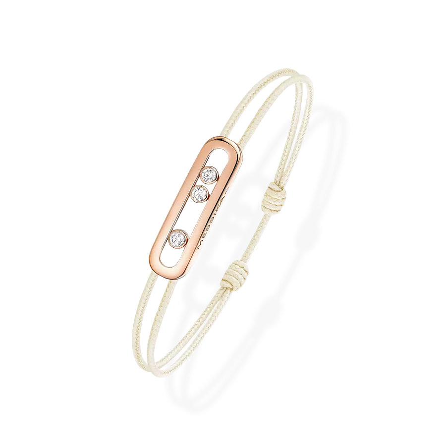 Messika Cares Pink Gold Cream Cord Bracelet