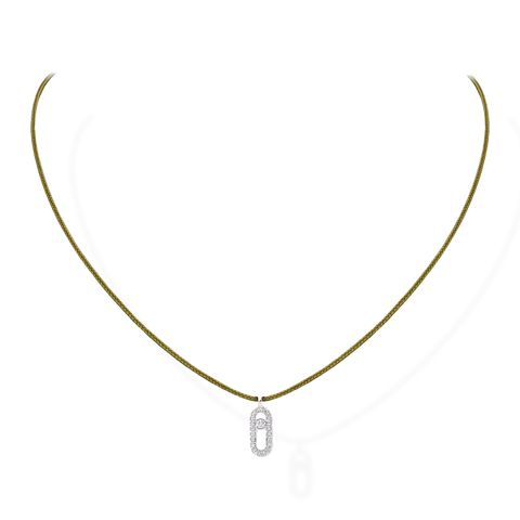 Messika Cares Paved Cord Necklace Khaki