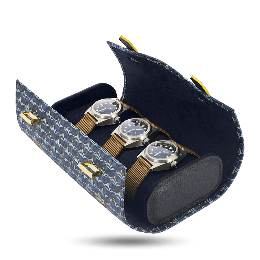 3 Watch Case - Paris Blue