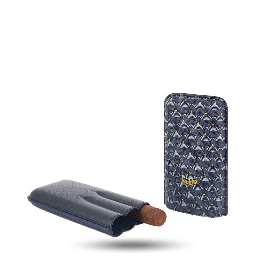 3 Cigar Case - Paris Blue