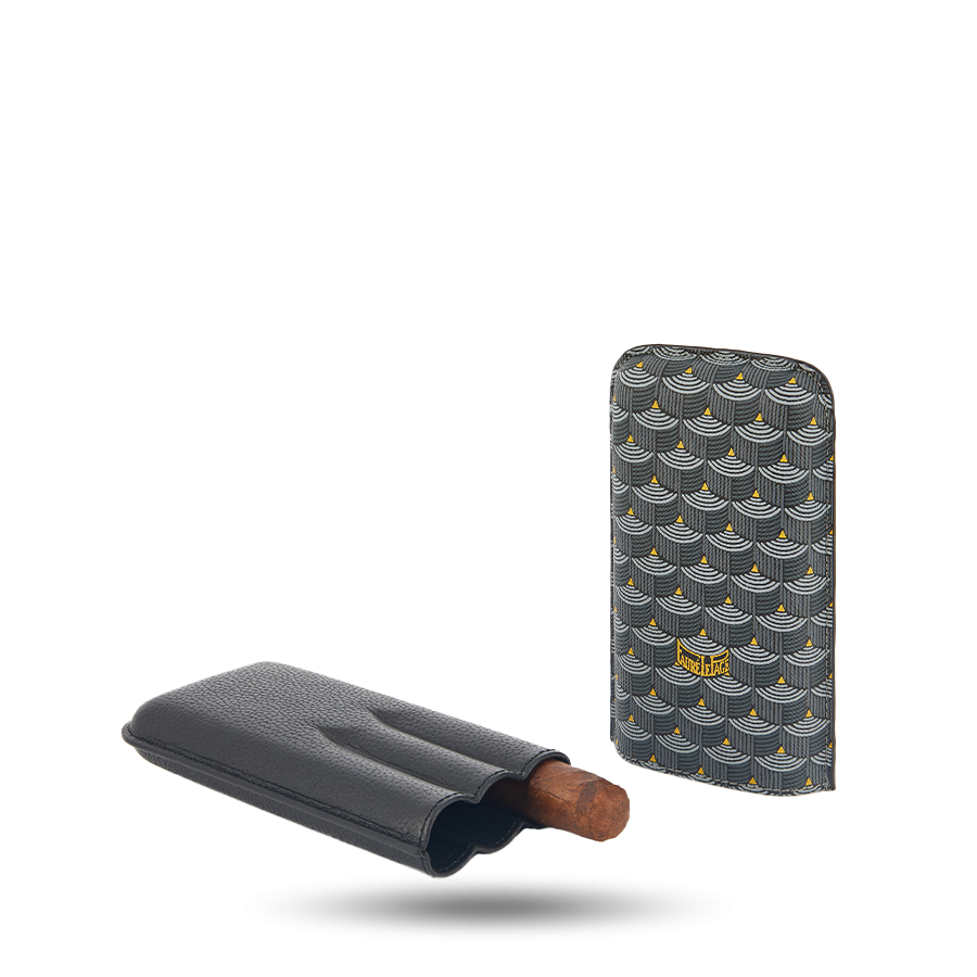 3 Cigar Case - Powder Black