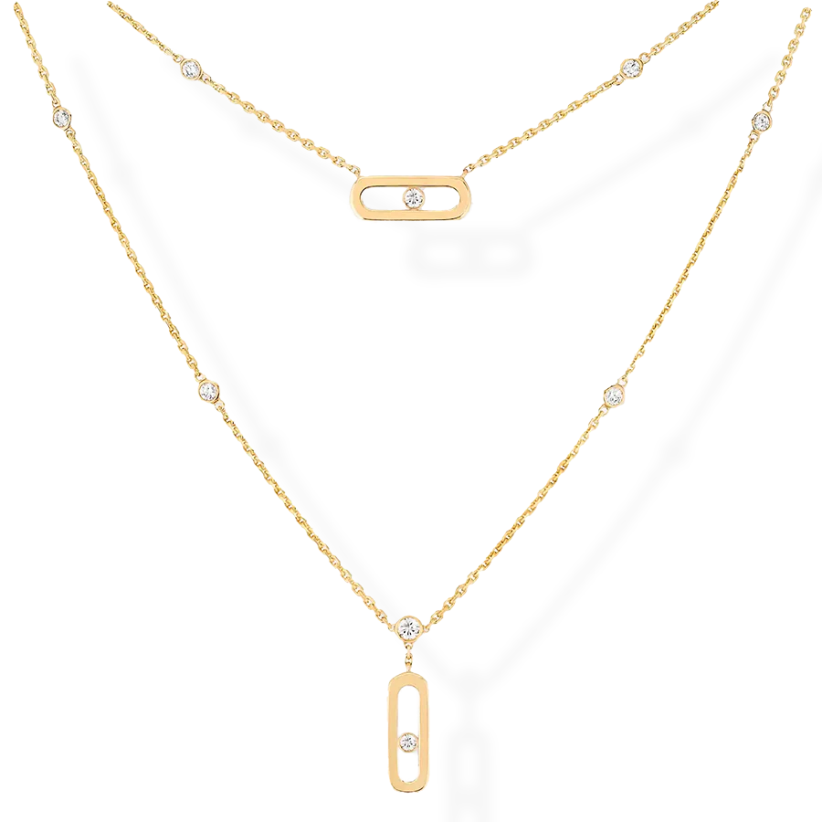 Move Uno 2 Rows Necklace
