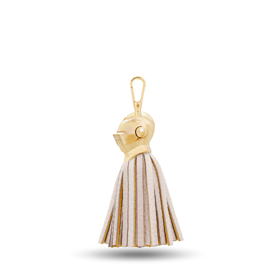 Arthur Tassel Key Holder - Beige / Yellow