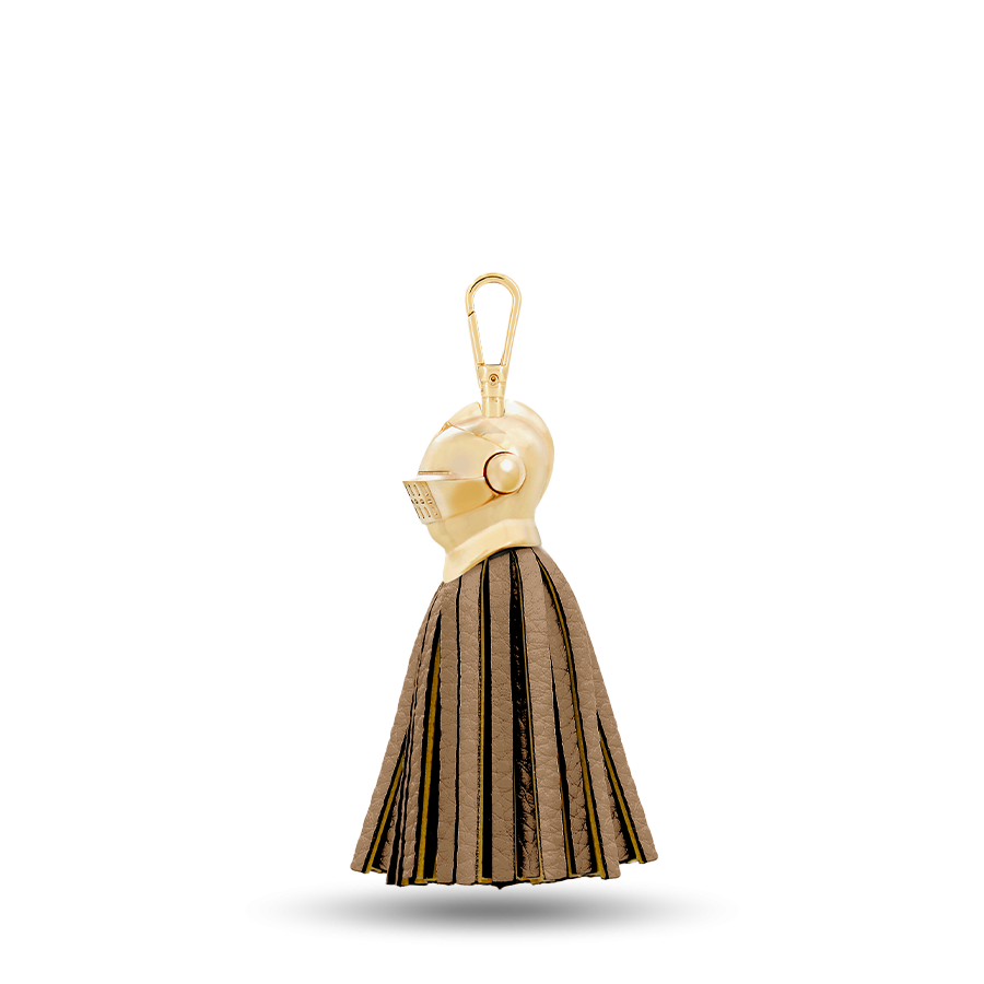 Arthur Tassel Key Holder - Walnut Brown / Yellow