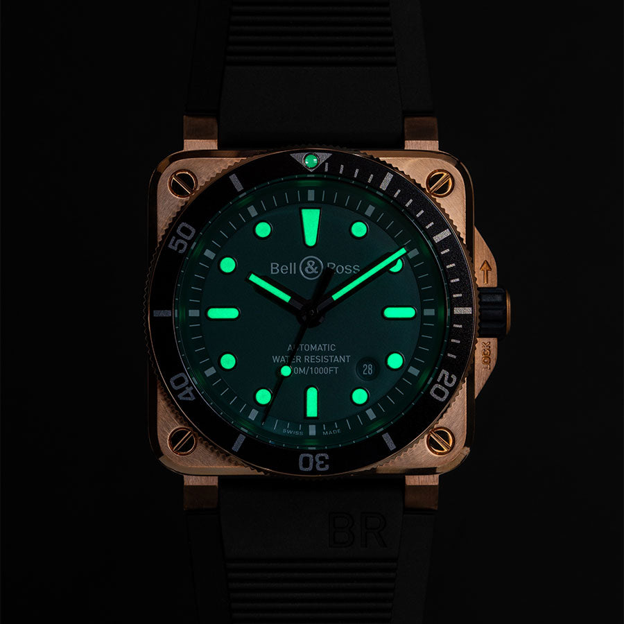 BR 03-92 Diver Black & Green Bronze