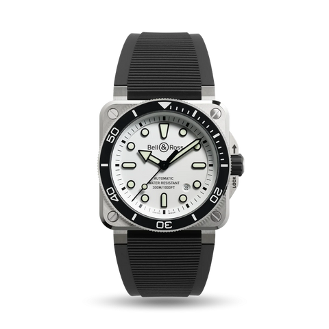 BR 03 Diver White Steel