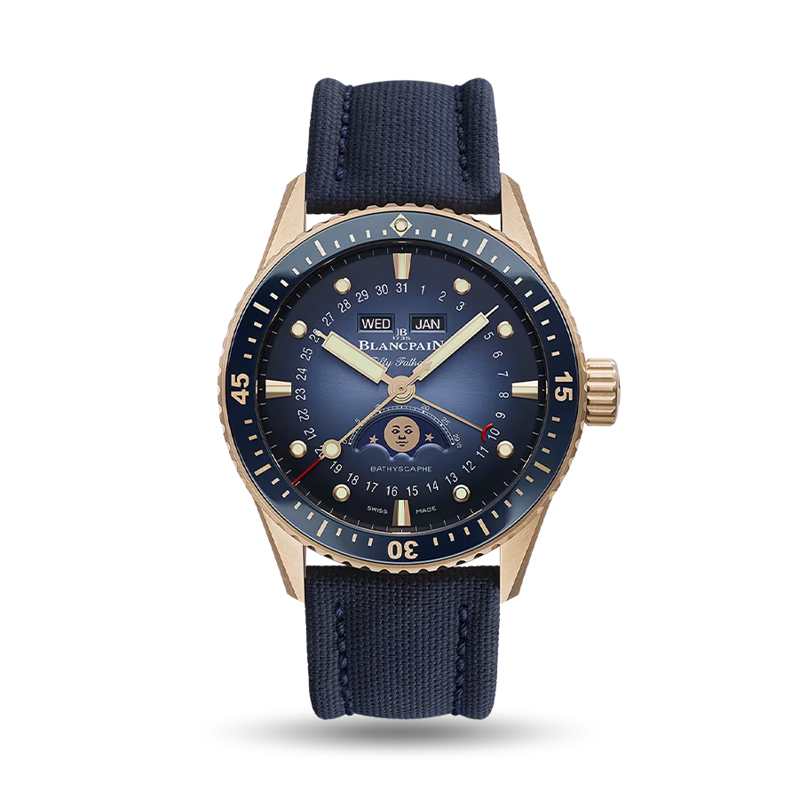 BLANCPAIN Fifty Fathoms Bathyscaphe Quantième Complet Phases de Lune (Sail Canvas)
