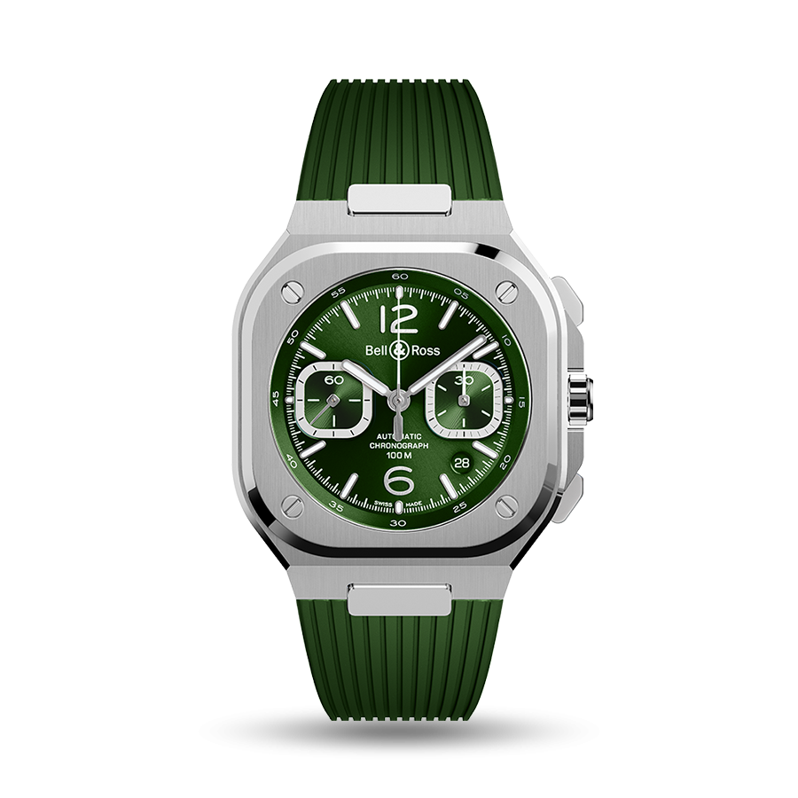 BELL AND ROSS BR 05  Chrono Green Steel