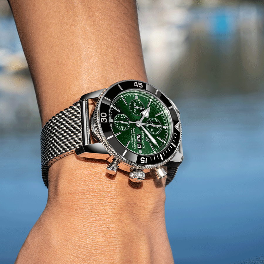 breitling superocean heritage green