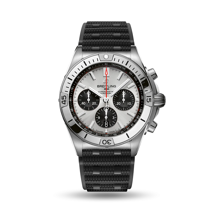 BREITLING Chronomat B01 Silver Chronograph 42