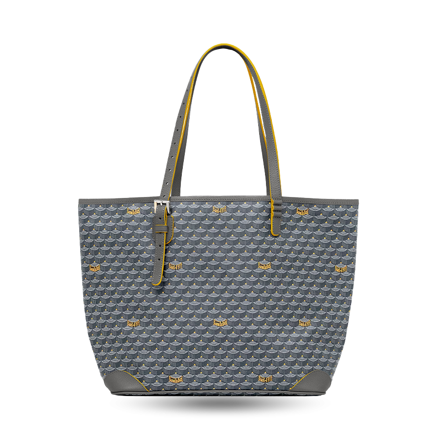 Daily Battle 32 Tote - Yellow Border Steel Grey
