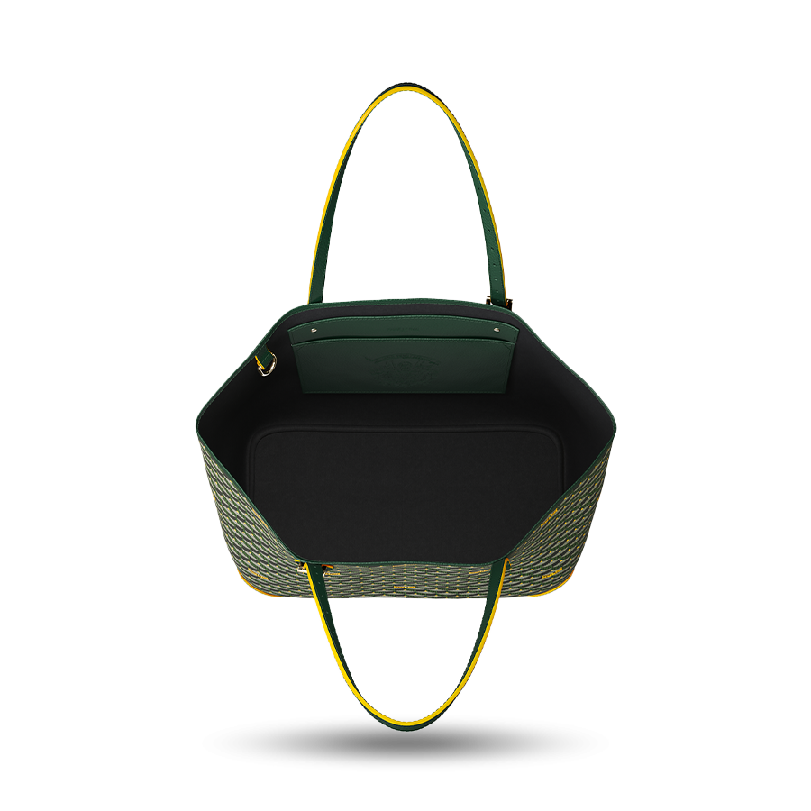 Daily Battle 35 Tote - Yellow Border Empire Green