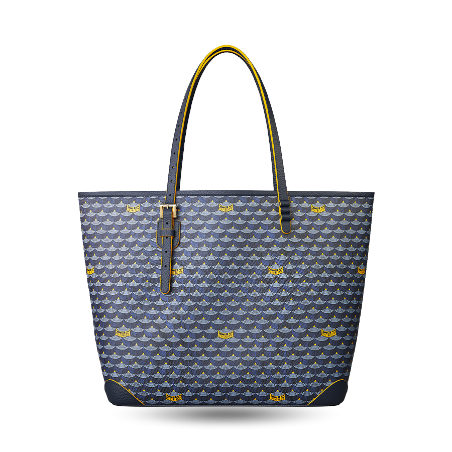 Daily Battle 35 Tote - Yellow Border Paris Blue