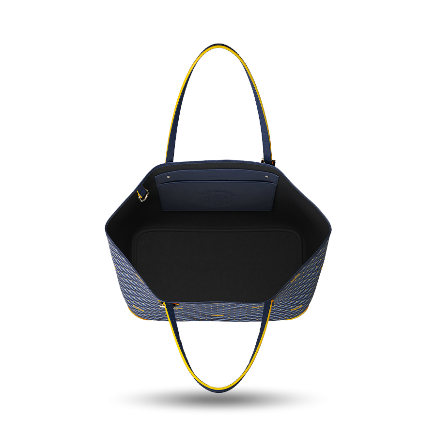 Daily Battle 35 Tote - Yellow Border Paris Blue