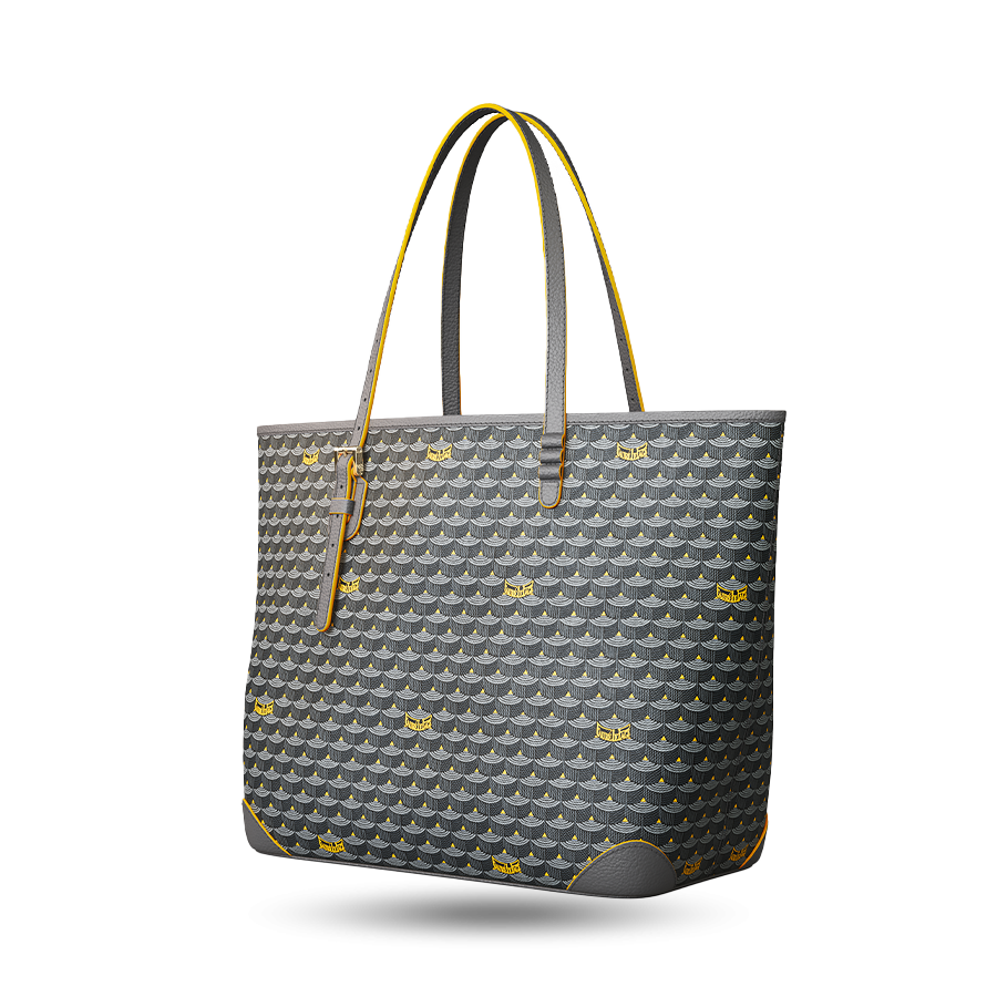 Daily Battle 35 Tote - Yellow Border Steel Grey
