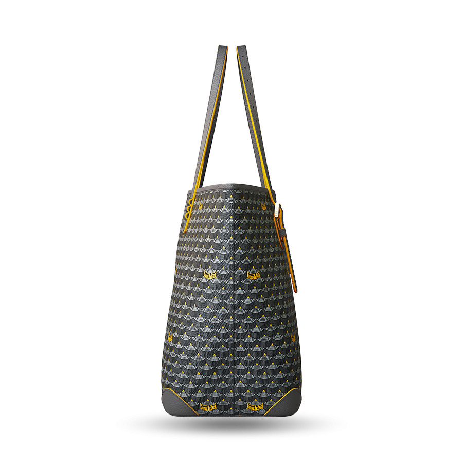 Daily Battle 35 Tote - Yellow Border Steel Grey