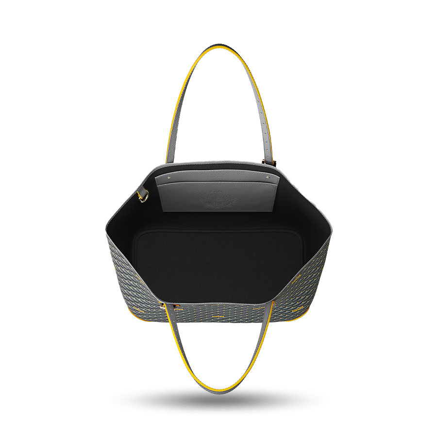 Daily Battle 35 Tote - Yellow Border Steel Grey