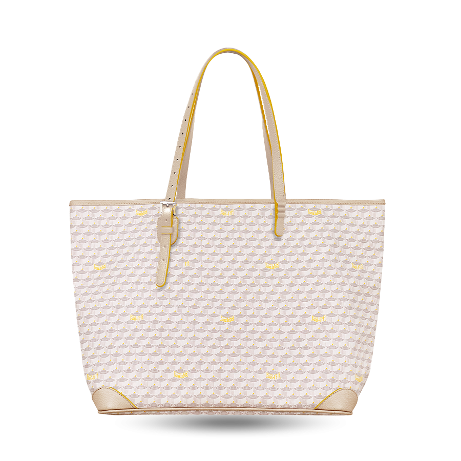 Daily Battle 37 Tote - Yellow Border Saint-Honoré Beige