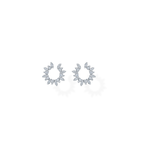 Aerial Sunburst Wrap Earrings, Small Size, 1.22 ct TDW