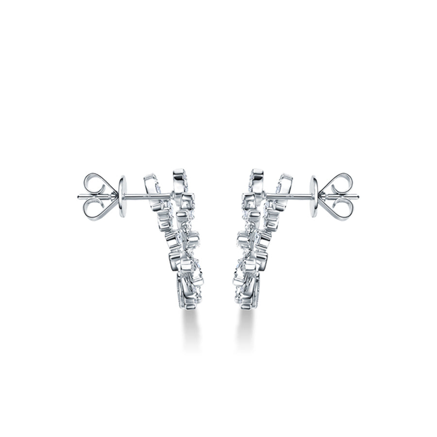 Aerial Sunburst Wrap Earrings, Small Size, 1.22 ct TDW