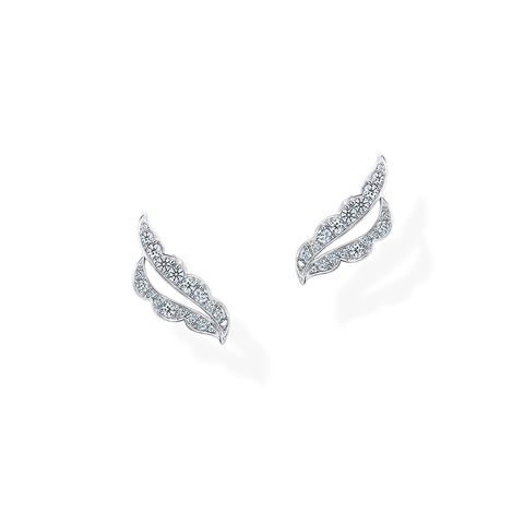 Lorelei Ribbon Ear Climber Earrings 0.53 ct TDW