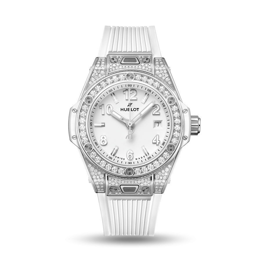 Big Bang One Click Steel White Pavé